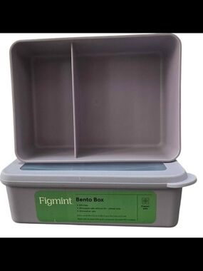 New Grayish Purple Bento Box Two-Compartment Lunch Container (Set Of 2)
